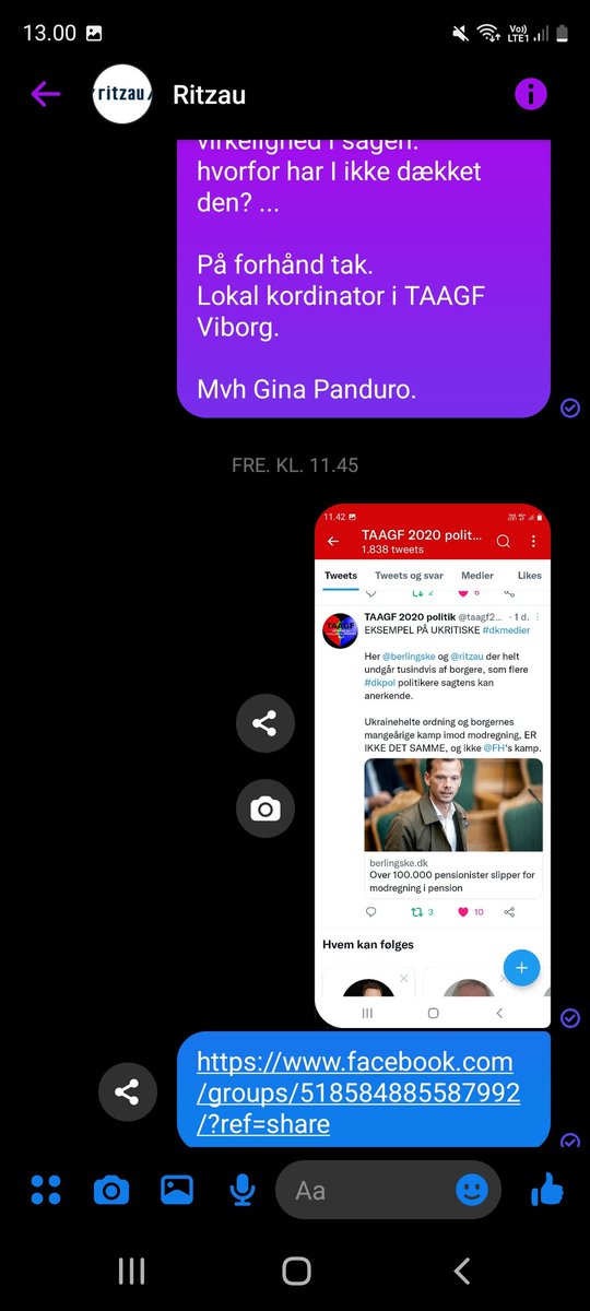 panduro_gina's tweet photo. Efter Henv. med pågældende Medier må UT Som Borger og medkæmper i #TAAGF Erkende mig enig med TAAGF, 
Hm, Hvad med at svarer på den reelle Kildekritik og istedet ansvarligt få redigeret fakta og anderkende dette har været BORGERNES KAMP, kære @berlingske og @RitzauNyheder https://t.co/Rc9Ekfsypa