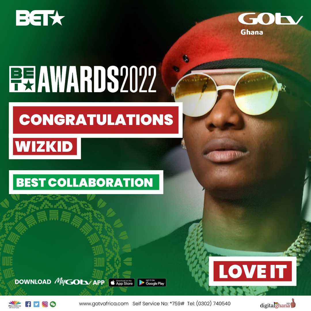 The first African to win outside the Best International Act at the #BETAwards – Congratulations to Wizkid