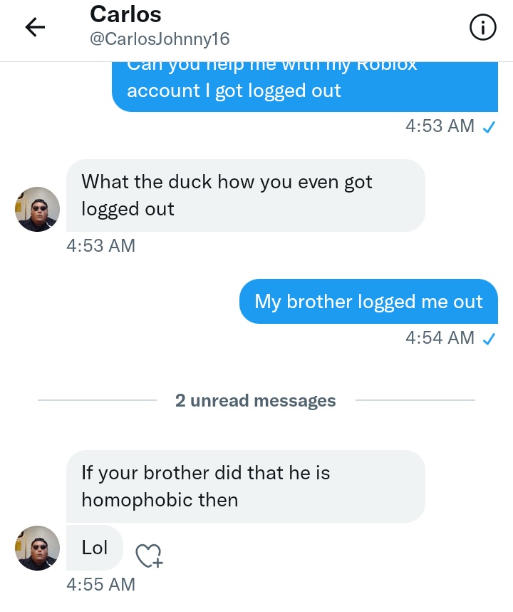 ILoveSilly3's tweet photo. Yeah my brother is homophobia https://t.co/dovuLb8tz7
