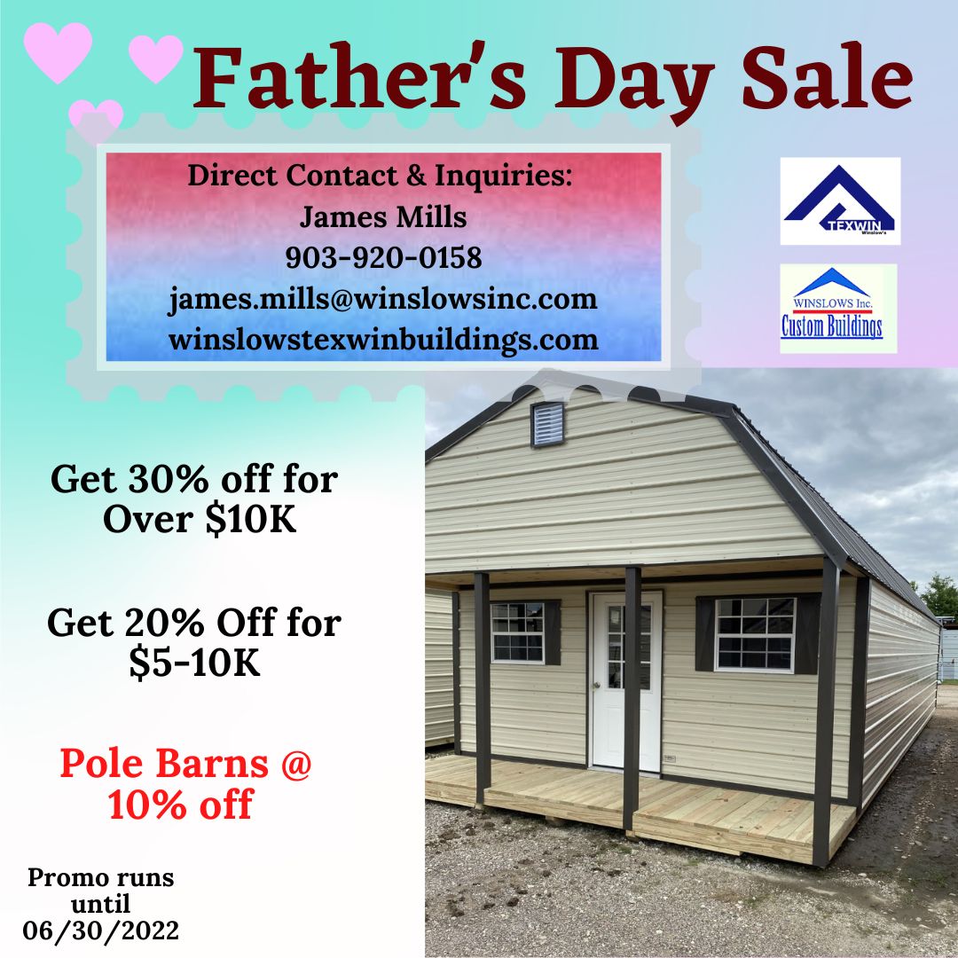 You still have a few days to avail our Biggest Sale in town❗ ❗ ❗ Message us now for quotations 😊
📌Pole Barns <a href="/10/">PR</a>% Off
📌Get 20% Off for 5-10k
📌Get 30% Off for over 10k

#metalgarage  #metalbuildings #competitor #metalbuildinghomes #portablebuilding #sale #fathersdaysale