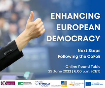 The_Wheel_IRL's tweet photo. What are the citizens recommendations for enhancing European democracy #CoFoE?

Discuss with great panelists and students from across  EU 
🗣️@gabischoff, @daniel_freund, @JorgWojahn, @sandrogozi, @con_schaefer 

🗓️29 June, online

 ✍️ Register: https://t.co/txb6moXQDm

#EUEngage https://t.co/HhHldCvaky