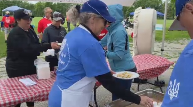 CTVNews's tweet photo. A perogy-themed walk-and-run to aid Manitobans with neuromotor disorders drew more than 300 participants to Kildonan Park Sunday. https://t.co/kamaddlcuJ https://t.co/rllFAjGSCJ