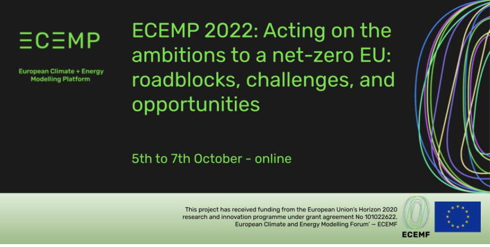 EIEEorg's tweet image. We are collecting #abstracts for oral presentations and posters to contribute to this year`s EMP-E Conference under its new name “European Climate and Energy Modelling Platform (ECEMP)”.
The deadline has been extended to June 30th!
More info ecemp2022.b2match.io