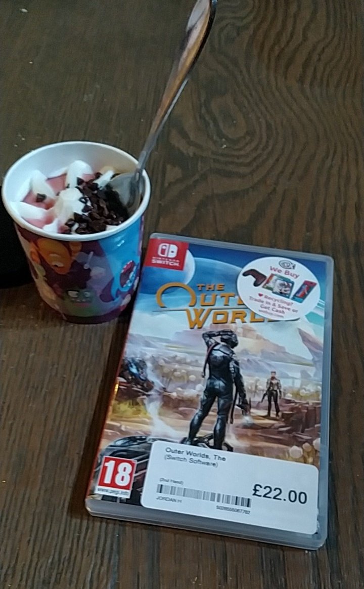 PochaXSuccubus's tweet photo. Sitting in Spoons.
Eating ice cream and reflecting on my purchase.
Can #TheOuterWorlds work on switch?
#Nintendo #NintendoSwitch #Obsidion #ShareYourGames https://t.co/CDxaaWwsCi