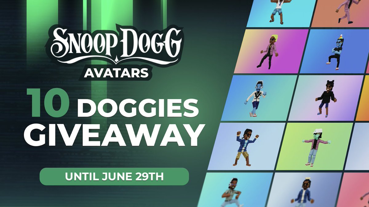 The Doggies (@thesnoopavatars) on Twitter photo 🎁 We giving some Doggs a home - another giveaway for the playas! 🎁
🐾 Like & RT this post
🐾 Follow <a href="/TheSandboxGame/">The Sandbox</a>
& <a href="/TheSnoopAvatars/">The Doggies</a>
🐾 Fill in the form (must have a #TheSandbox account) sandbox-contest.com/3HU8nYm
Ya got til Wednesday at 1pm UTC to join! 🎁 We giving some Doggs a home - another giveaway for the playas! 🎁
🐾 Like & RT this post
🐾 Follow <a href="/TheSandboxGame/">The Sandbox</a>
& <a href="/TheSnoopAvatars/">The Doggies</a>
🐾 Fill in the form (must have a #TheSandbox account) sandbox-contest.com/3HU8nYm
Ya got til Wednesday at 1pm UTC to join!