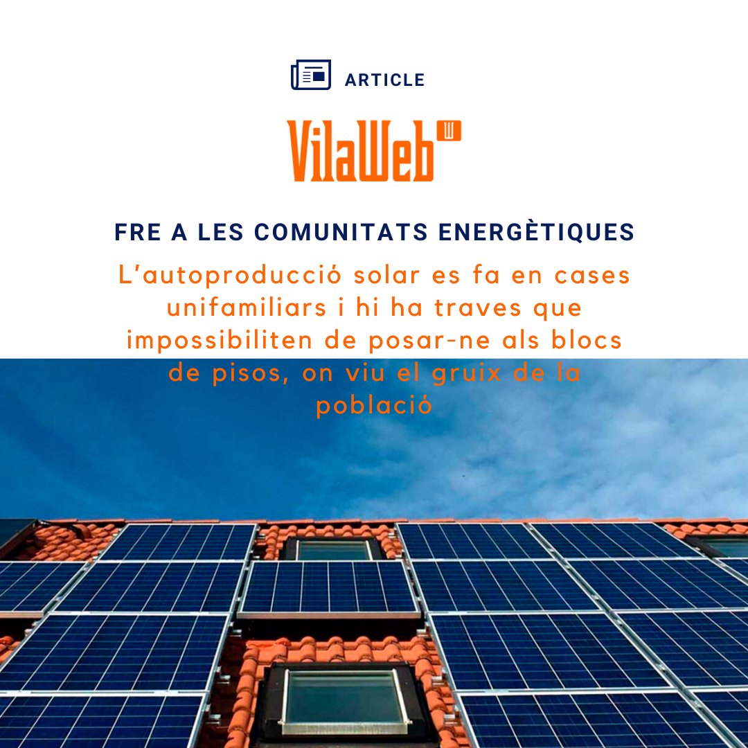 SUDRenovables's tweet photo. [cat] ✨ Fre a les comunitats energètiques: quan les renovables fan créixer la desigualtat.

👉 @manelromo en 🗞 @Vilaweb, delegat d'@UNEF i director de @SUDRenovables

👀 Llegeix l'article aquí: https://t.co/8ORkYNJIPu https://t.co/aajQC7UgeM