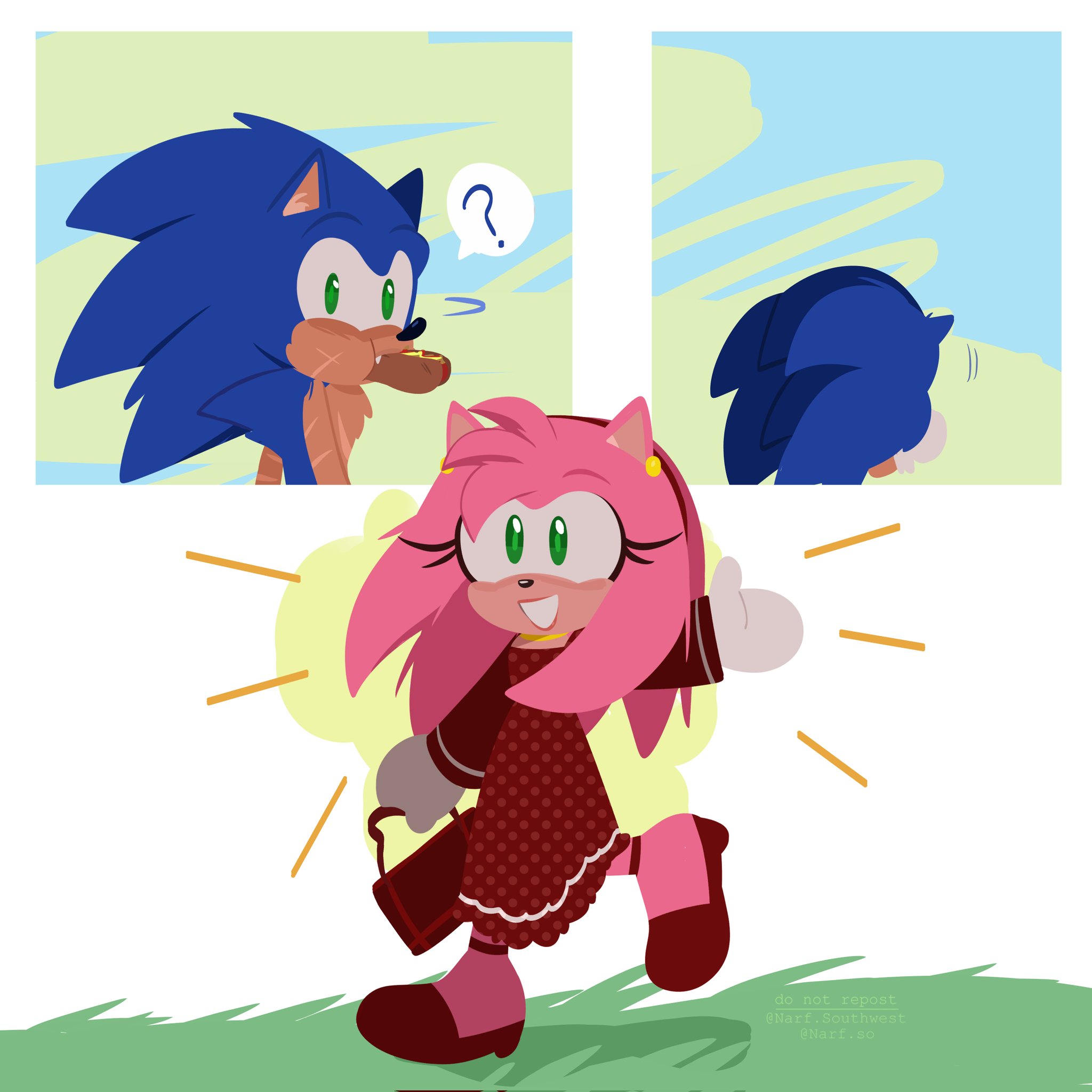 🌸magenta_mel🌸🇵🇸 on X: Have Sonamy in my au💗💙🧍‍♀️ And