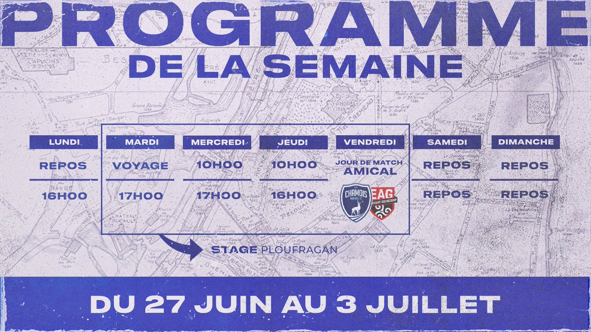 ChamoisStFlo's tweet photo. 🗓 Un stage à Ploufragan avant un match amical face à l’@EAGuingamp, voici ce qui attend la Team Chamois cette semaine ⤵️ https://t.co/k9902JPekD