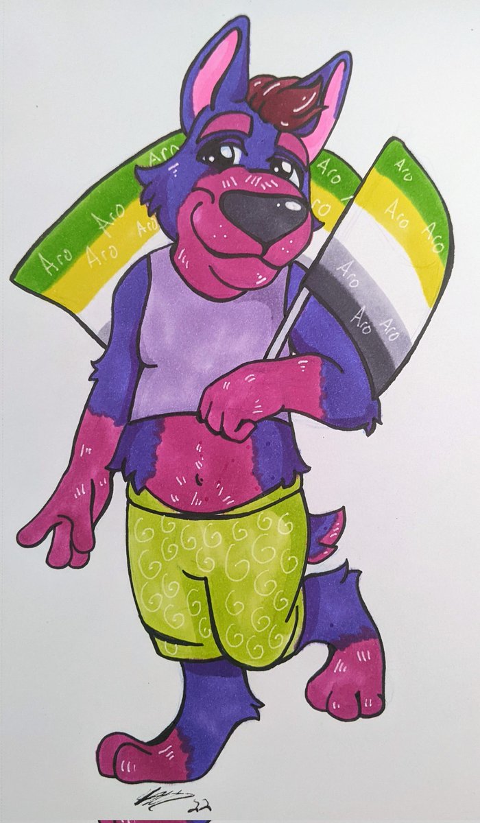 YevonScribbles's tweet photo. Wanted to draw a pride puppy for #aropride just because! https://t.co/tulU5y8AOI