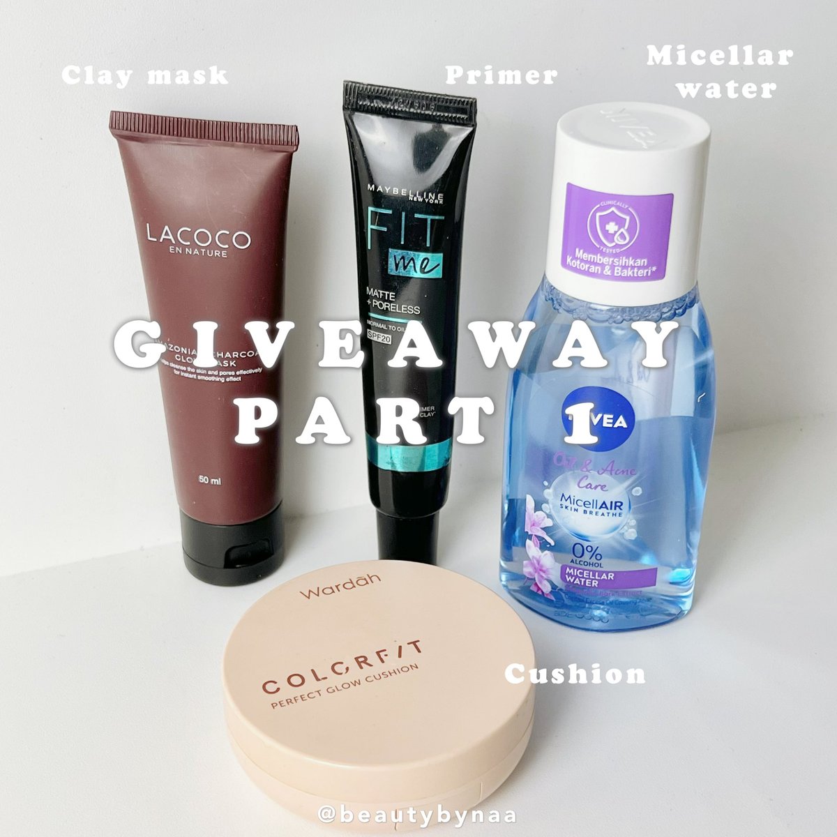GIVEAWAY PART 1✨

1 orang pemenang bakal dapetin yang ada di foto ini yap!😉🤍

Rules :
🤍 Follow <a href="/beautybynaa/">naa🧚🏻‍♀️</a> 
🤍 Rt + like post ini dan post di bawah ini
🤍 Reply done

End 1 July!