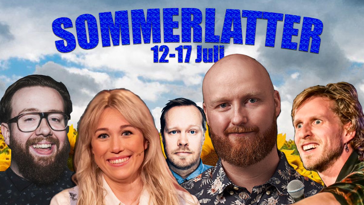 Står på SommerLatter 12-17 juli og fant nettop ut at det var med denne sinnsyke lineupen her!!! Gleder meg som en liten unge. Skaff deg billett før billetten skaffer deg! <a href="/KevinKildal/">Kevin Kildal</a> <a href="/mariastavang/">Maria Stavang</a> Jim Swann og Henrik Overaa Bjørnson. Blir helt nydelig!!!
ticketmaster.no/artist/sommer-…