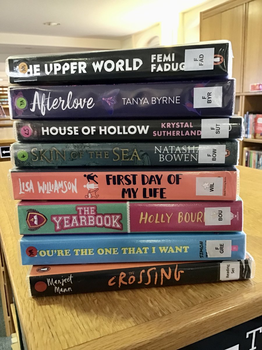 Congratulations to @yabookprize shortlisted authors (apologies to @adiba_j and @FaridahLikesTea – all copies of your books are out on loan so couldn’t be in the #bookstack!) @tanyabyrne @lisa_letters @skinofthesea @holly_bourneYA @simonjamesgreen