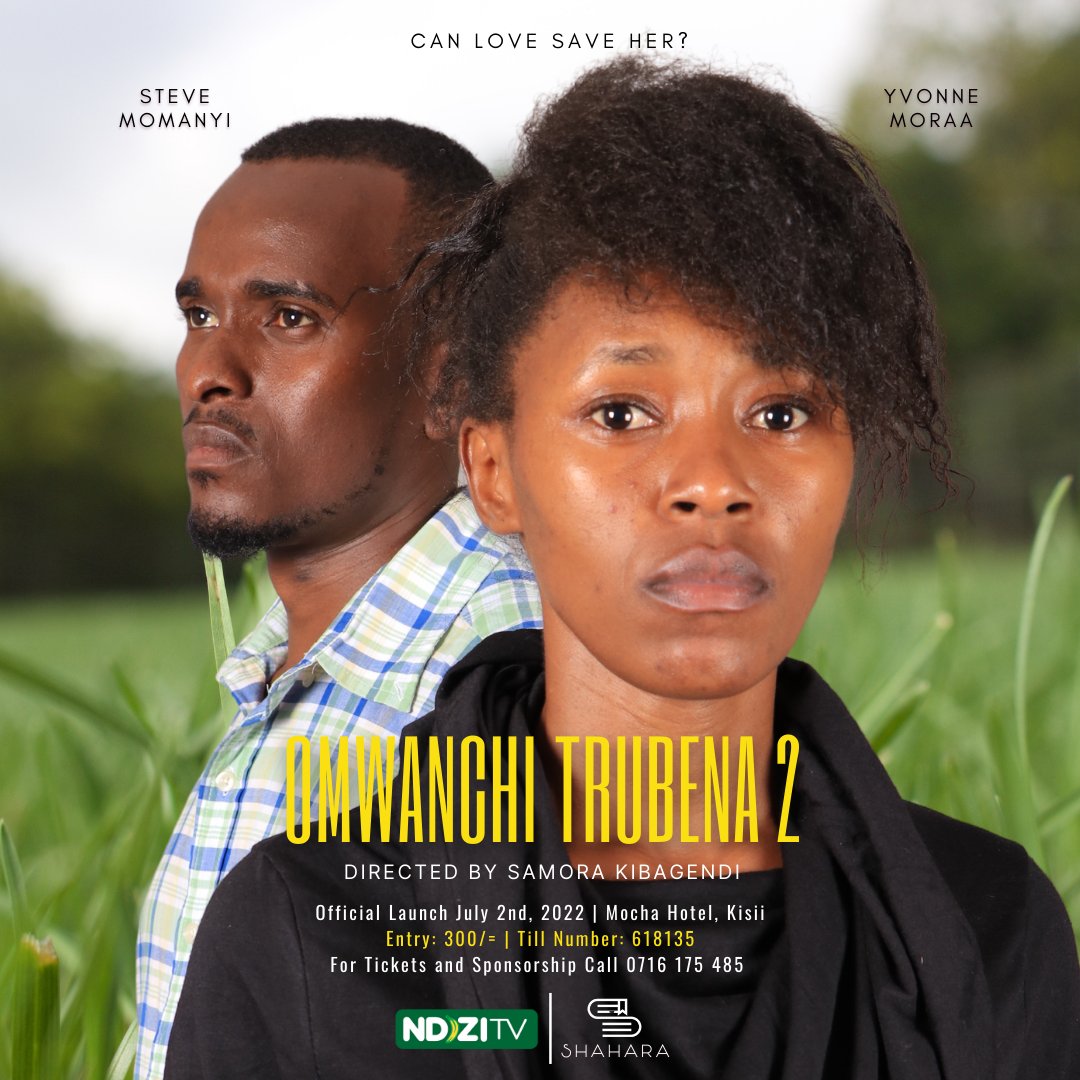 🚨 Kisii 🚨 

Omwanchi Trubena 2, Shahara's first commission project in collaboration with <a href="/ndizitvkenya/">Ndizi TV</a> premiers this Saturday July 2, at Mocha Hotel in Kisii town, from 5pm to 8 pm 💫

Entry is 300/= | Till number 618135