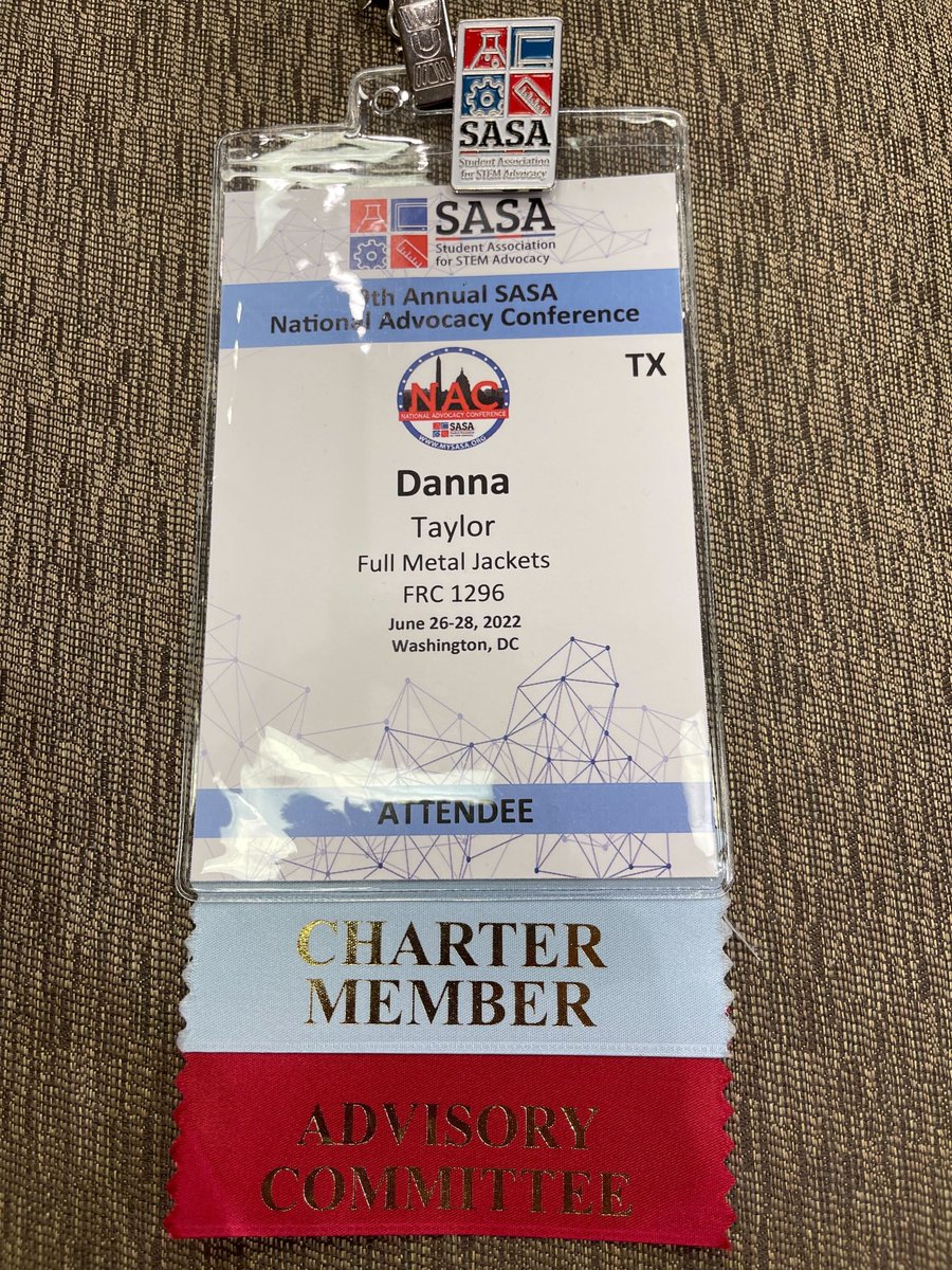 FRC1296 is at the SASA National Advocacy Conference in DC.  We are proud charter members and love to serve on the advisory committee.  This week we are learning about federal STEM legislation and preparing to lobby our elected congress persons.

#sasanac2022 #MakeItLoud #JFND