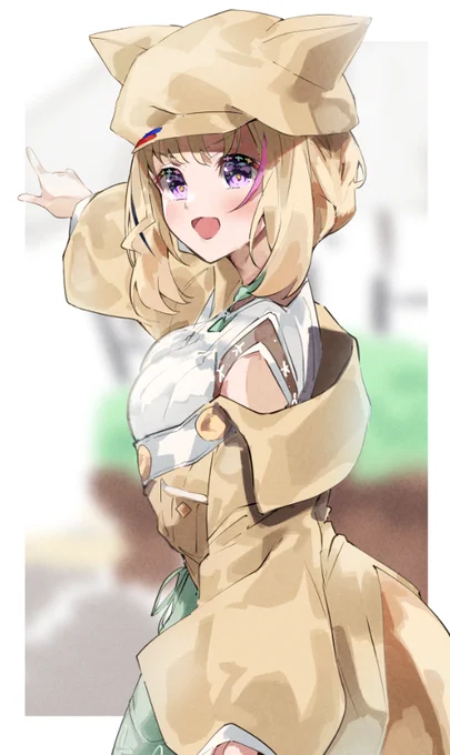 #絵まる
 #100日チャレンジ
71日目、尾丸ポルカ
早くいこ!! 