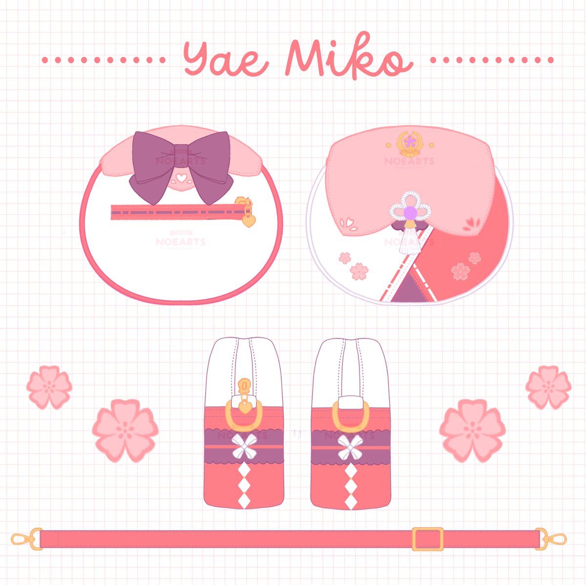 ɴ ᴏ ᴇ GENSHIN BAGS KICKSTARTER on Twitter "🌸 Yae Miko 🌸 Crossbody bag!"