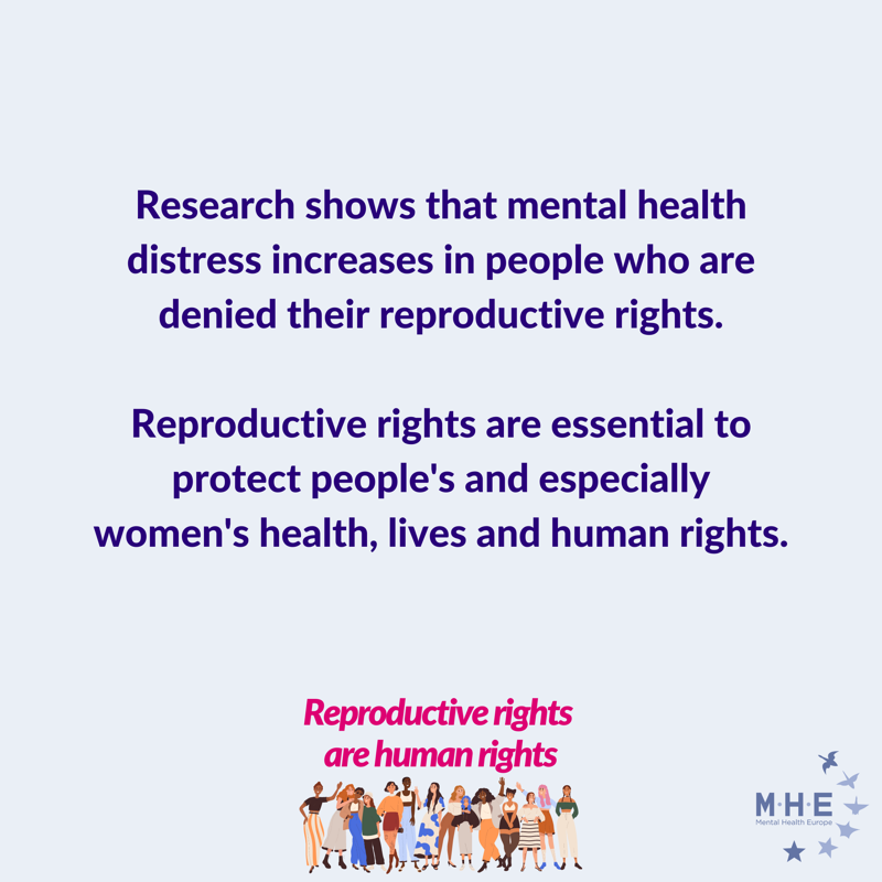 MentalHealthEur's tweet photo. Research shows #mentalhealth distress increases in people who are denied their reproductive rights.

Reproductive rights are essential to protect people's and especially women's health, lives and human rights. ⤵️

#RoeVWade