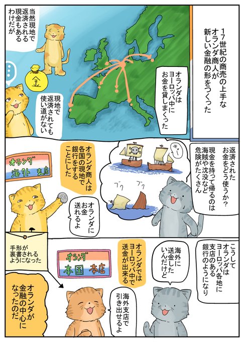 こういう自分であちこちに商売して、だんだん金融も追加で始めたりする民族っ.. オランダ共和国 さんのマンガ ツイコミ(仮)