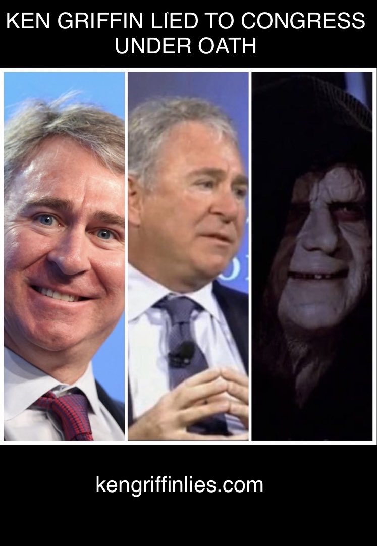 AgedMercury's tweet photo. #KenGriffinLiedUnderOath
#KenGriffinLiedToCongress
#RememberBernieMadoff?
#GriffinSameAsMadoff 
#BillionsStolen
#Investing #StockMarket https://t.co/jTBVTLuDrU