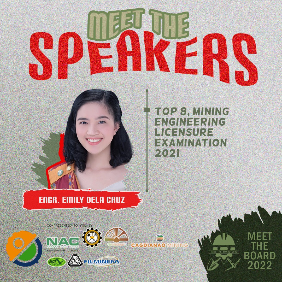 UPMINERS's tweet photo. 🔮 Prepared to know your true fate? 🔮

👷🏻‍♀️👷🏻‍♂️ Know more about our speakers for MTB 2022! 👷🏻‍♂️👷🏻‍♀️ Get ready to hear about tips ✍🏻 and tricks 👀 that would surely be helpful when it’s your turn to take the mining engineering board exam. 🧐📚 https://t.co/GDD7a7gUai
