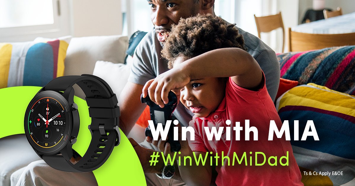 MIAfrica_SA's tweet photo. You’ve got a few more days to redeem yourself and spoil Dad with a (belated) gift he’ll LOVE 💯 Take our quick survey to win a brand-new Mi Watch during our #WinWithMiDad competition 🤑 Enter now: https://t.co/srI0VqOr7m https://t.co/N3oEMnJugR