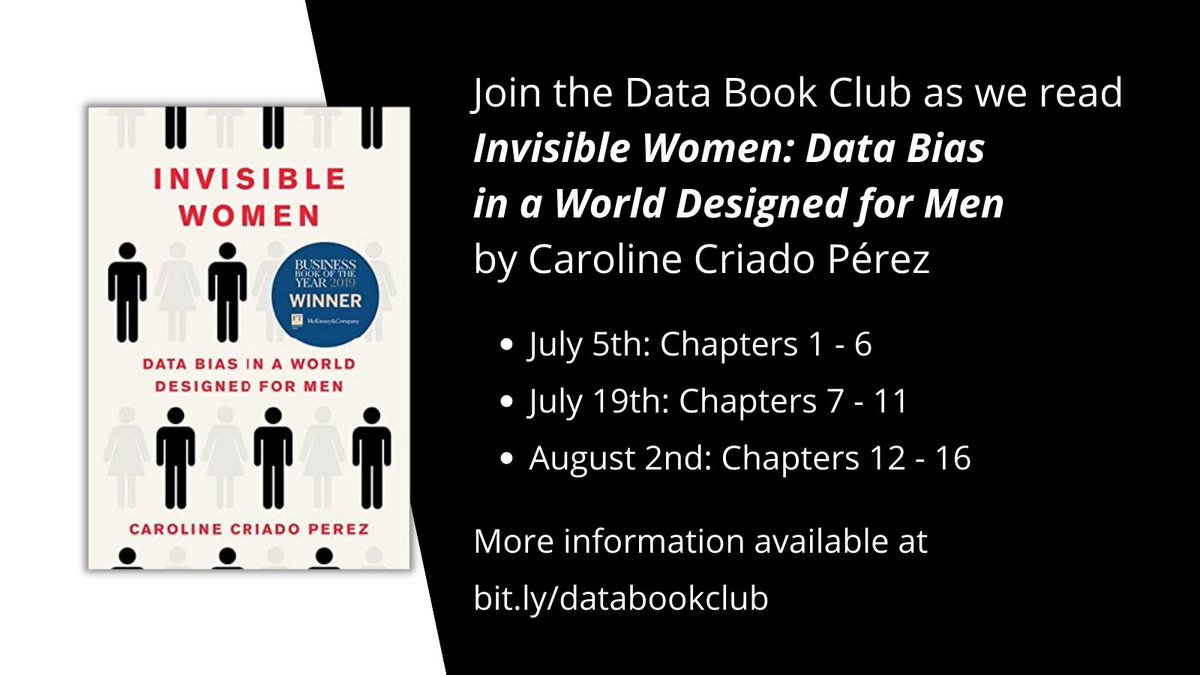 There is still time to join the #DataBookClub before our first discussion. Add your name to the list, buy the book, and start reading!

#datafam #invisiblewomen #datascience