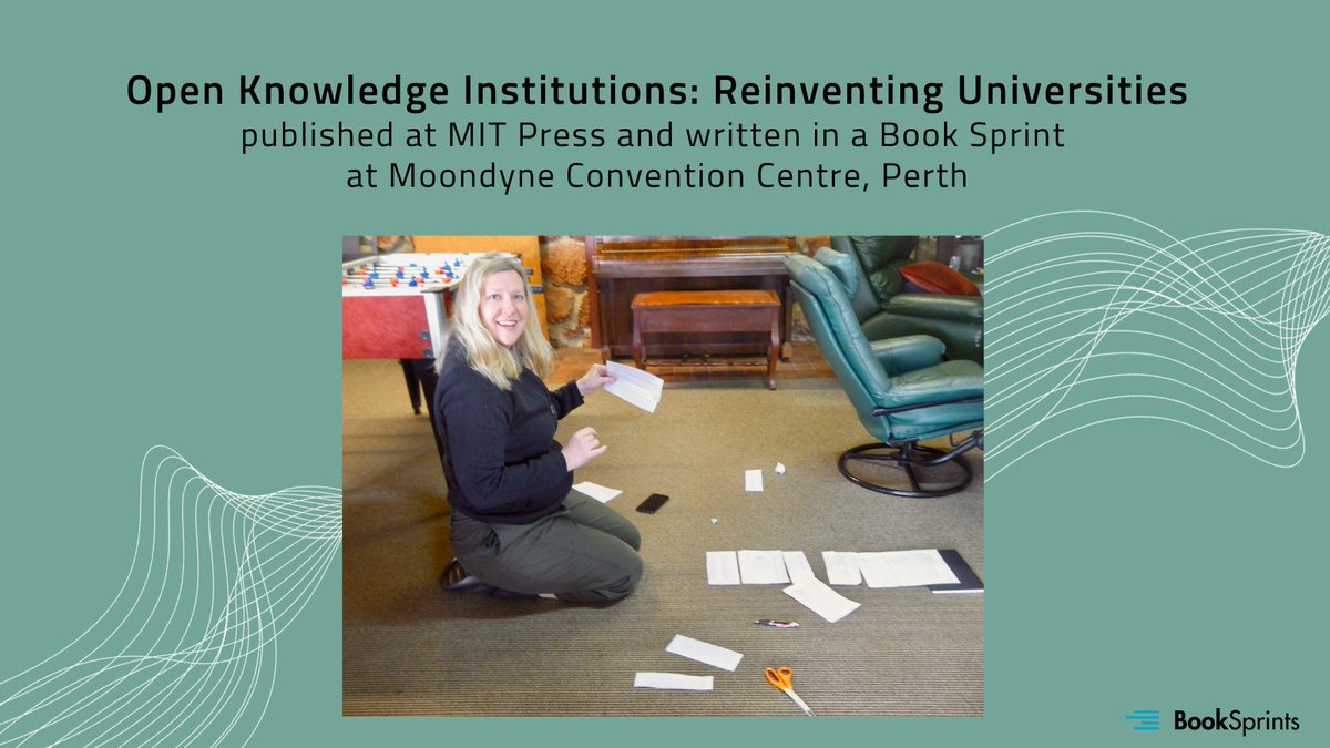 booksprint's tweet photo. Sometimes you just need to print the book out and start cutting and taping and the solution will arise. What do you remember from your #OpenKnowlege Institutions #BookSprint? 
@CameronNeylon 
@LucyMontgomery_ https://t.co/w6LG3Op3Ja