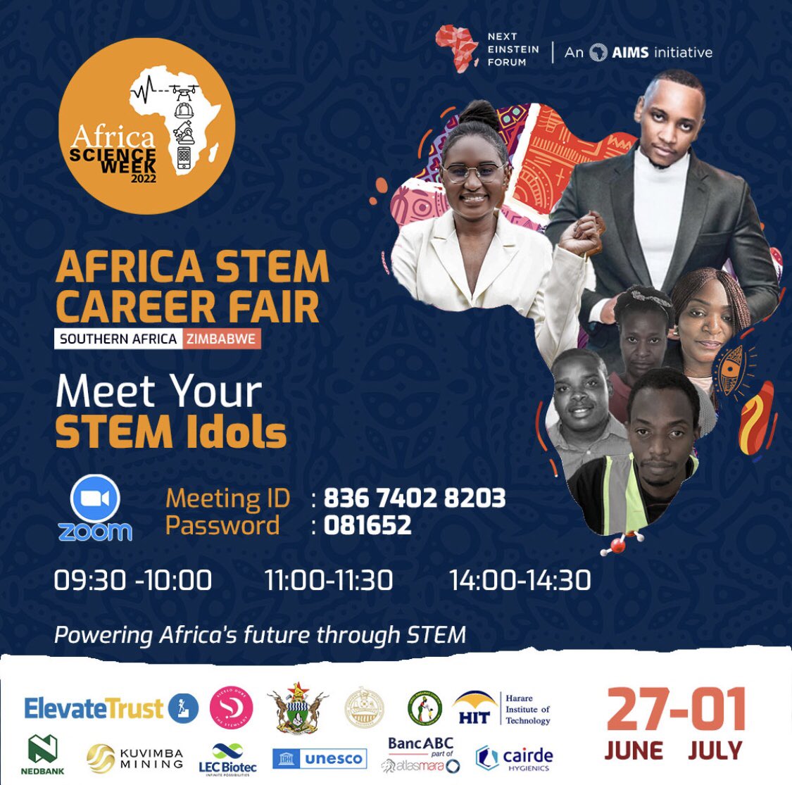 ElevateTrust's tweet photo. Do you want to know more about STEM careers ? Join us from today to the 1st of July as we empower the youth through STEM with the Meet My STEM Idol program‼️Todays program consisted of 3 wonderful speakers and there are many more to come. #stempays #sicelodube https://t.co/eoCYi7LT3l