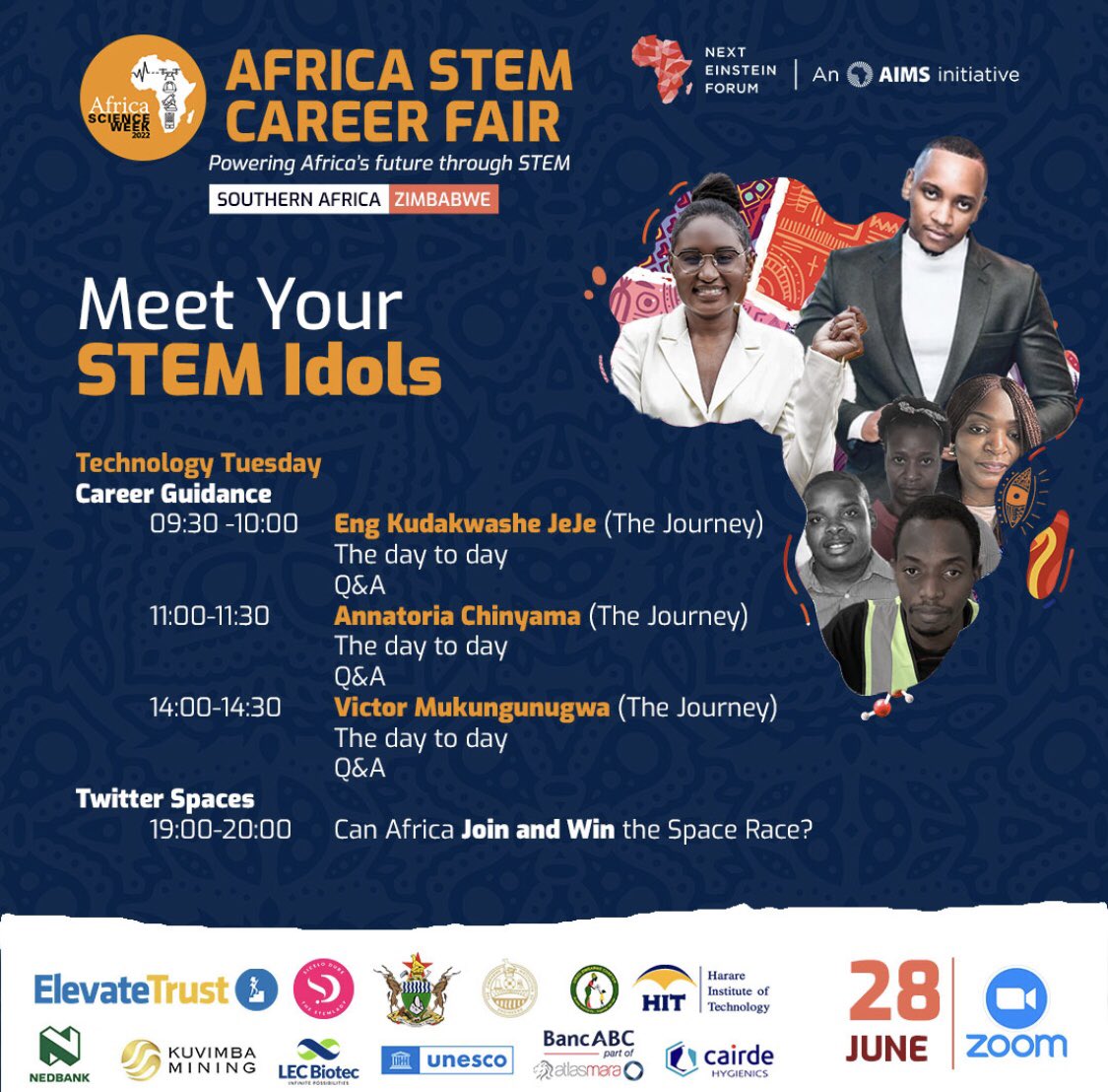 ElevateTrust's tweet photo. Do you want to know more about STEM careers ? Join us from today to the 1st of July as we empower the youth through STEM with the Meet My STEM Idol program‼️Todays program consisted of 3 wonderful speakers and there are many more to come. #stempays #sicelodube https://t.co/eoCYi7LT3l