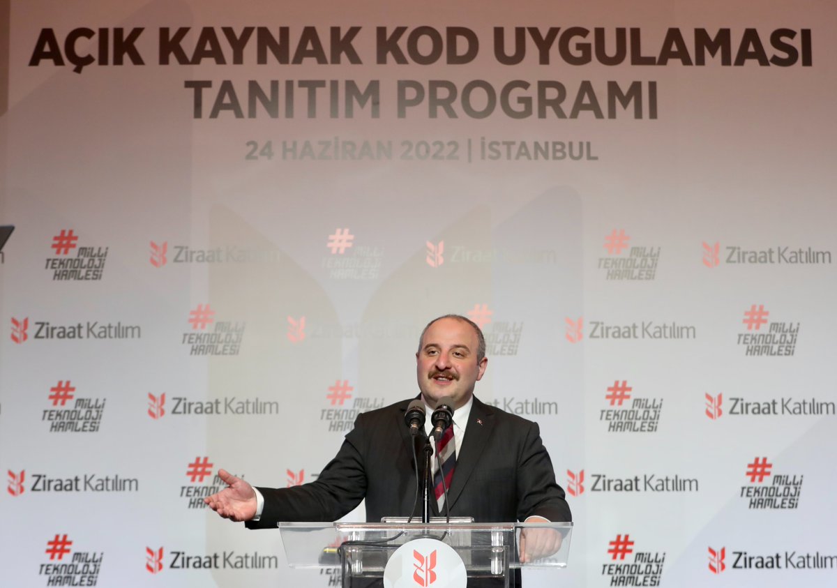 ziraatkatilim's tweet image. Bankamız tarafından Milli Teknoloji Hamlesi kapsamında düzenlenen “Ziraat Katılım Açık Kaynak Kod Uygulaması Tanıtım Programı”; Sanayi ve Teknoloji Bakanımız Sayın Mustafa Varank,
