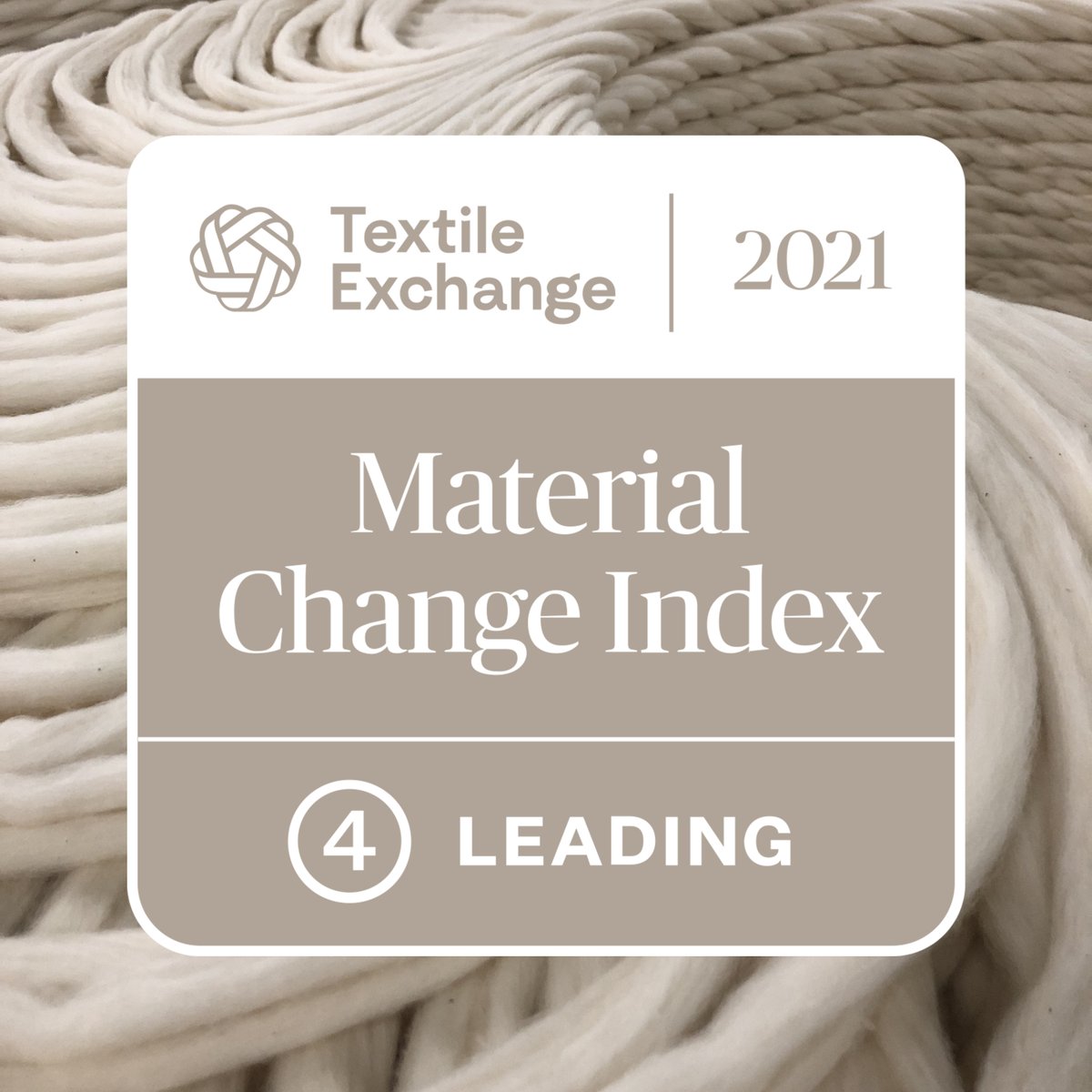 Third-year, top-tier! @TextileExchange:s Material Change Index is out! We are, once again, in the Leader category. nj.to/2VL
