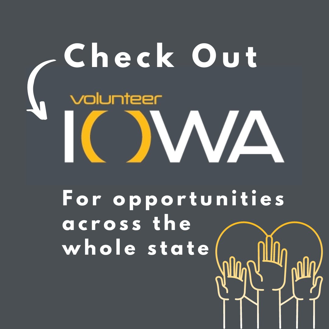 Looking for volunteer opportunities this summer and don't know where to start? <a href="/VolunteerIowa/">Volunteer Iowa</a> has a database that has volunteer opportunities for across the whole state! Check out Volunteer Iowa's volunteer database by going to ow.ly/MxxL50JEFJT