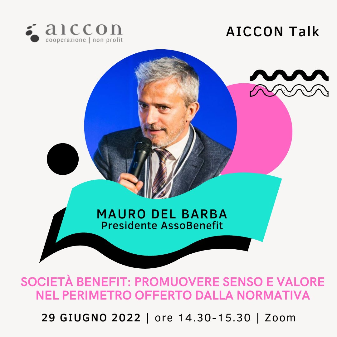 👉 Mauro Del Barba <a href="/emmedibi/">Mauro Del Barba</a>, Presidente <a href="/assobenefit/">assobenefit</a>, interverrà il 29 giugno alle 14.30 al terzo #AICCONTalk per raccontarci il suo punto di vista sulla misurazione e rendicontazione del valore generato dalle #SocietàBenefit
📌 bit.ly/AICCONtalk_29g…
#impatto #impattosociale