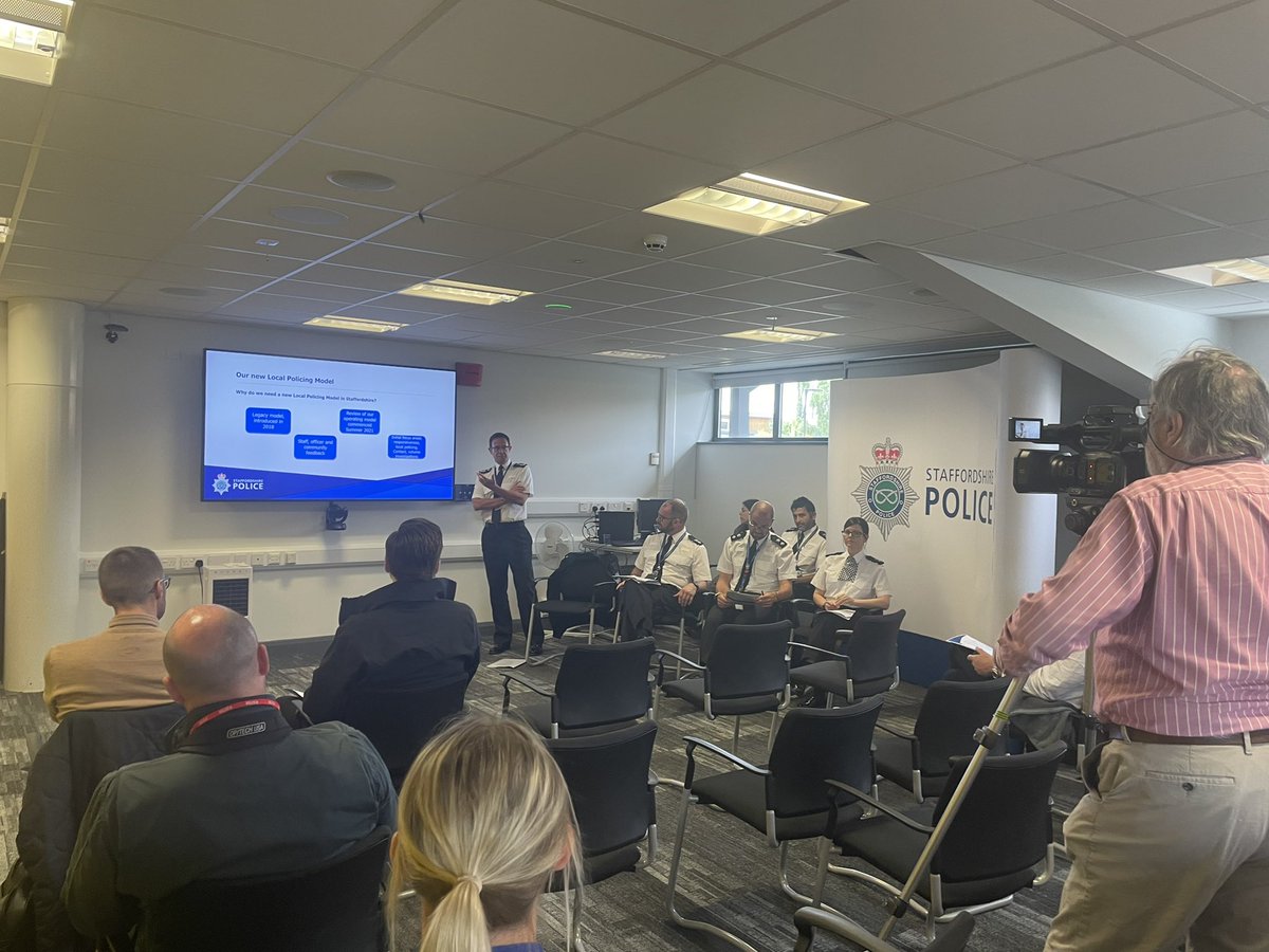 A big day for <a href="/StaffsPolice/">Staffordshire Police</a> as we launch our new local policing model 

We invited the media in to understand how the new model will benefit local communities 

Thanks to all those that attended