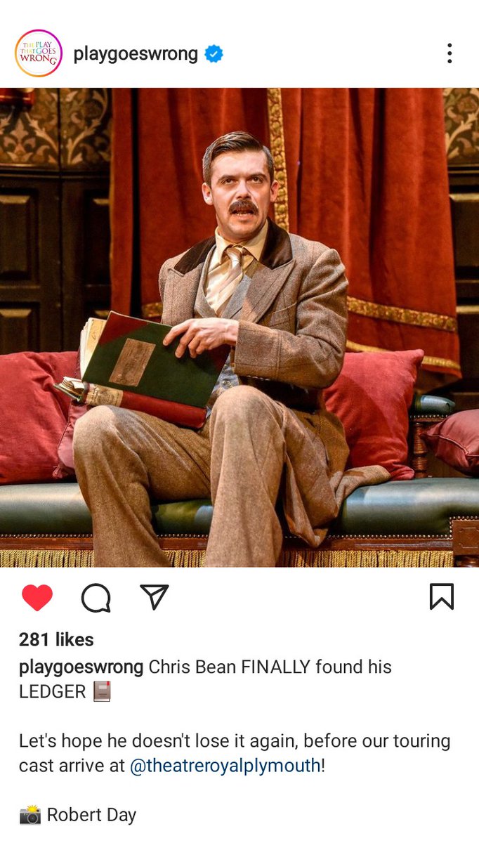 CBurnicleFanz's tweet photo. @playgoeswrong tour is at @TRPlymouth this week.
I'm hoping the audience will tell Chris where the ledger is?? They will be rewarded with an amazing rant!!!
#ColinBurnicle is a master at responding to audience participation!
#ThisIsNotAPantomime π€£π€£ https://t.co/Qnl0mj7LK6