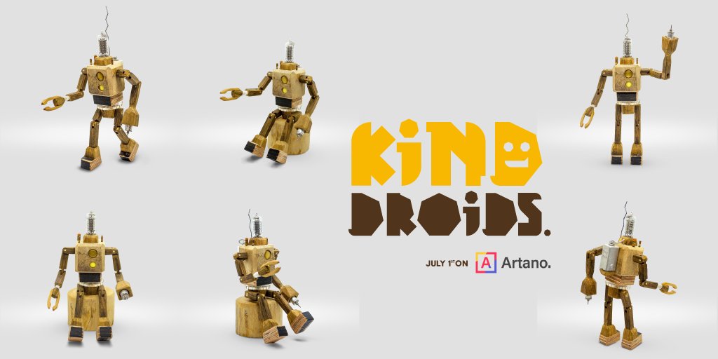 SantiagOlagaray's tweet photo. ¡This friday!
#KindDroid is dropping on @artano__io 
This #NFTcollection will include a mini series of 6 animated 1/1 #NFTs of "Aidan" during the first half of the month and 20+ all new characters during july and august.
#Cardano #CardanoCommunity #CNFTCommunity #ADA #TheWoodfolk https://t.co/poPFzXyGvD