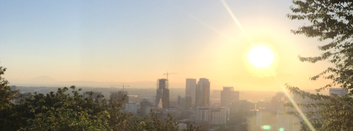 The stages of sunrise from the Southwest Hills! Simply spectacular June morning in Portland #LiveOnK2