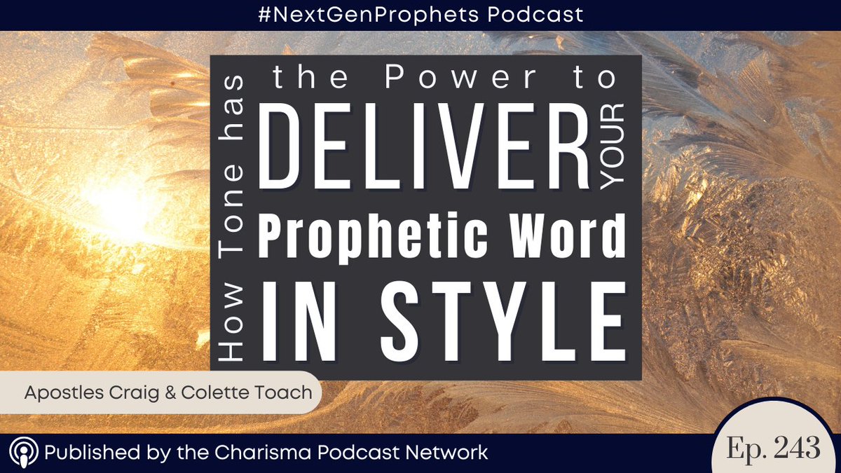 MinistriesToach's tweet photo. #NextGenProphetsPodcast When you give a prophetic word, your tone can either turn someone off or set them free. Learn to deliver God’s word in a way people will receive and be transformed. #NextGenProphetsPodcast #ThePowerofTone https://t.co/SJO82G2gq4 https://t.co/1M82bKHQMP