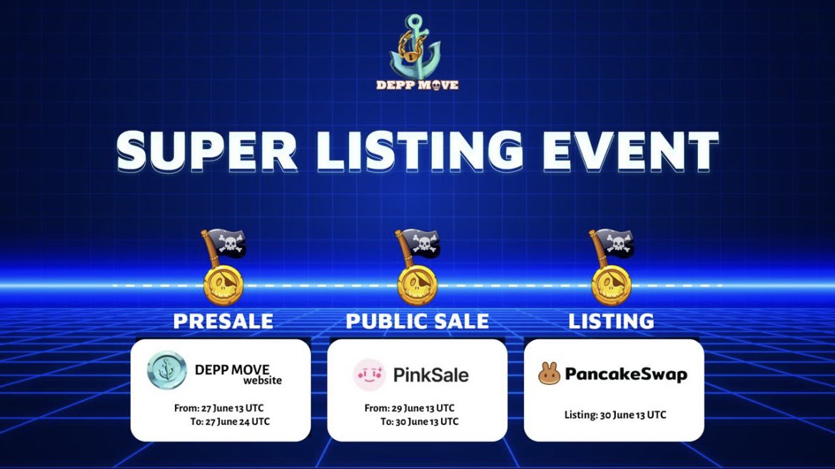 0xCNDesigner's tweet photo. 🔥 @deppmove - SUPER ‘PIRATE’ MOVE-TO-EARN APP

#Presale price: 0,008$ - #sale 40%
Time: 27/06 13h UTC - 28/06 00h UTC

👉 https://t.co/pV3LMHiRC3

#Public Sale Price: 0,01$
Time: 29/06 13h UTC - 30/06 13h UTC

👉https://t.co/06Tf5q7tv8

#MovetoEarn #M2E #nft #web3 #bsc #DeppMove https://t.co/HuXCATmng7