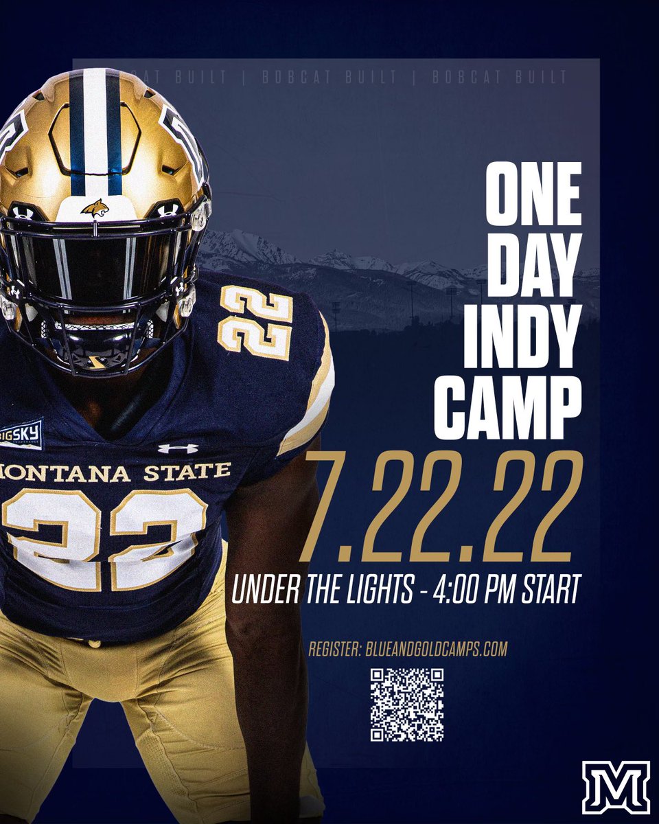 End the summer competing with the Cats!!!! 

Friday Night Lights Camp 

📍 Bobcat Stadium (Bozeman,MT)

📆 July 22nd 

blueandgoldfootballcamps.com