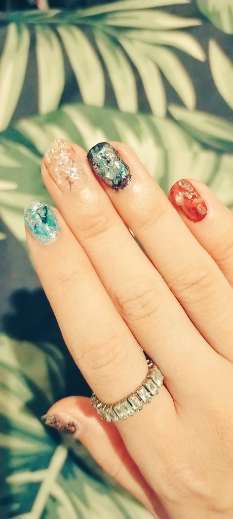 #New #Nail💅
#Sea.🌊 #flower #SelfGelNail 
#セルフジェルネイル💎
#Summer☀
「2022.6.24🌈」