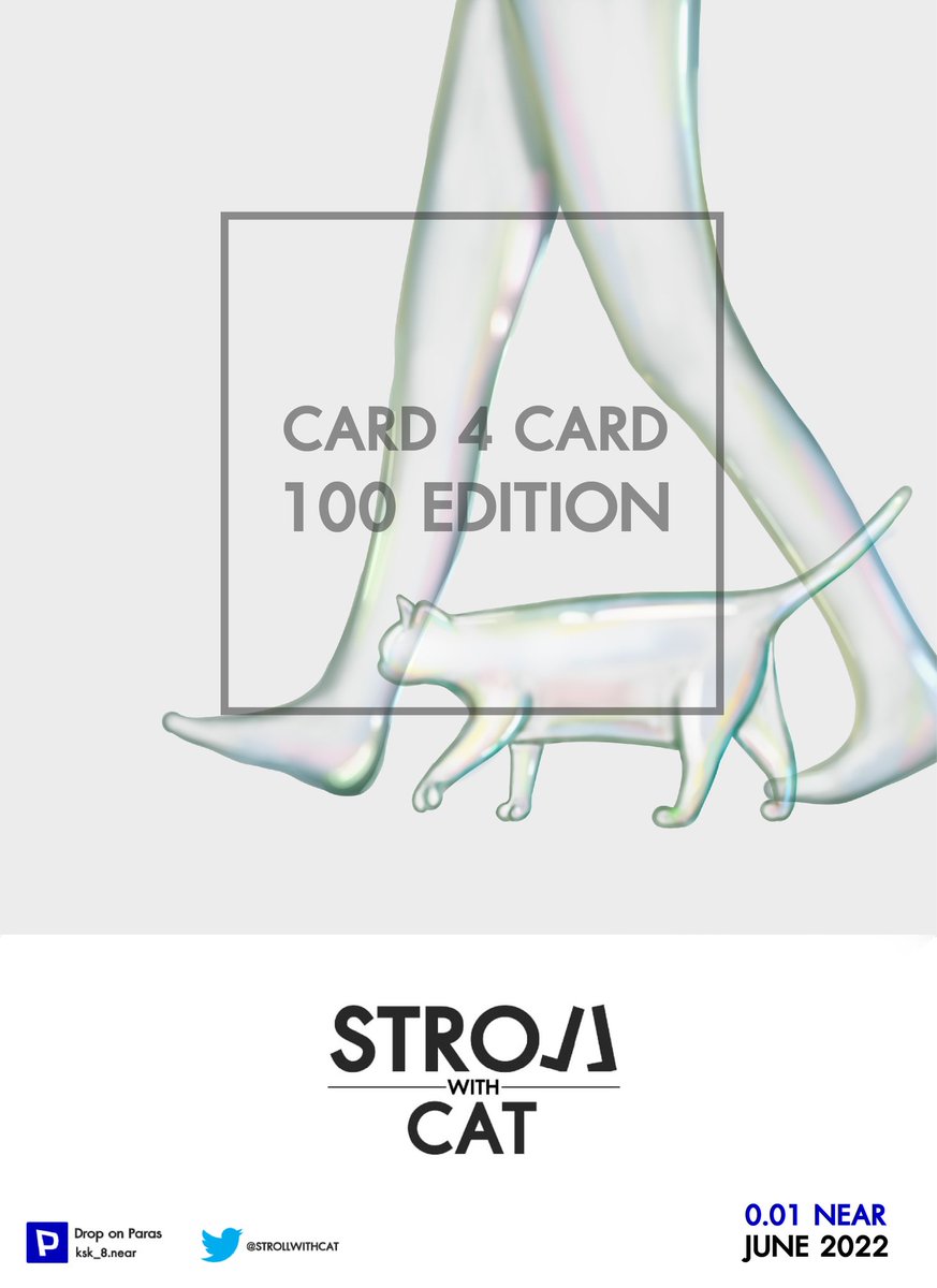 STROLL WITH CAT [ C4C ] 0.01N สวัสดีครับกิจกรรม Card 4 Card มี 100 ED ไปกดรับน้องๆเดินเล่นได้ที่ ❤️🐱
paras.id/token/x.paras.…
#PARASnft #nft #nftthailand #NEARProtocol #nftcommunity #paras #cryptoart #card4card