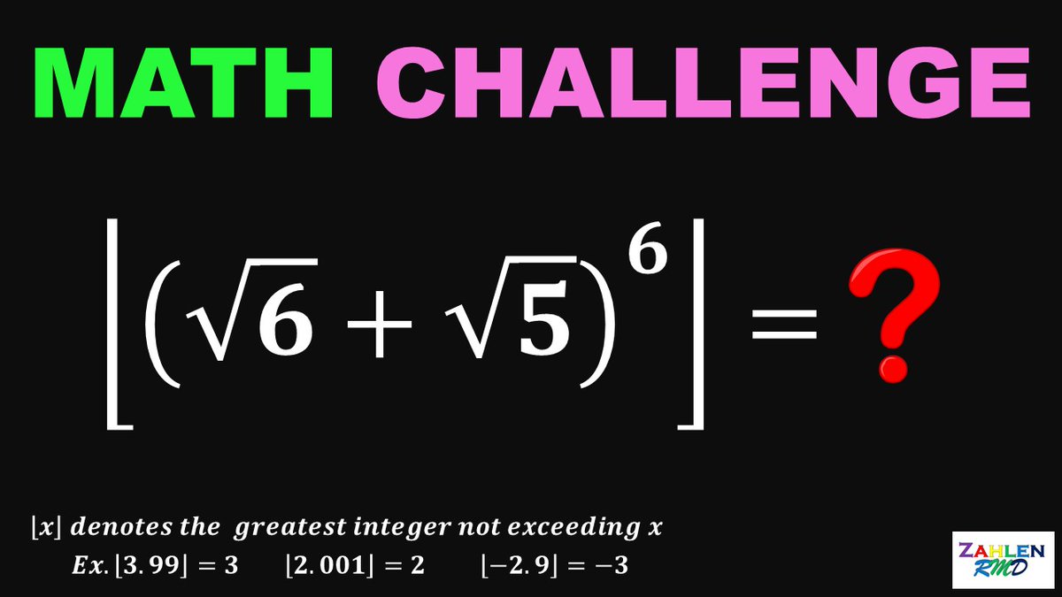 ZahlenRMD's tweet photo. A simple trick to solve a floor value challenge 🤫
Inspired By: @mathisstillfun
#sharingisthenewlearning #maths #floorvalue #algebra

Link:
https://t.co/EU0zU6RCyE
https://t.co/v4sWzv0KZR https://t.co/ECU0JitoJG