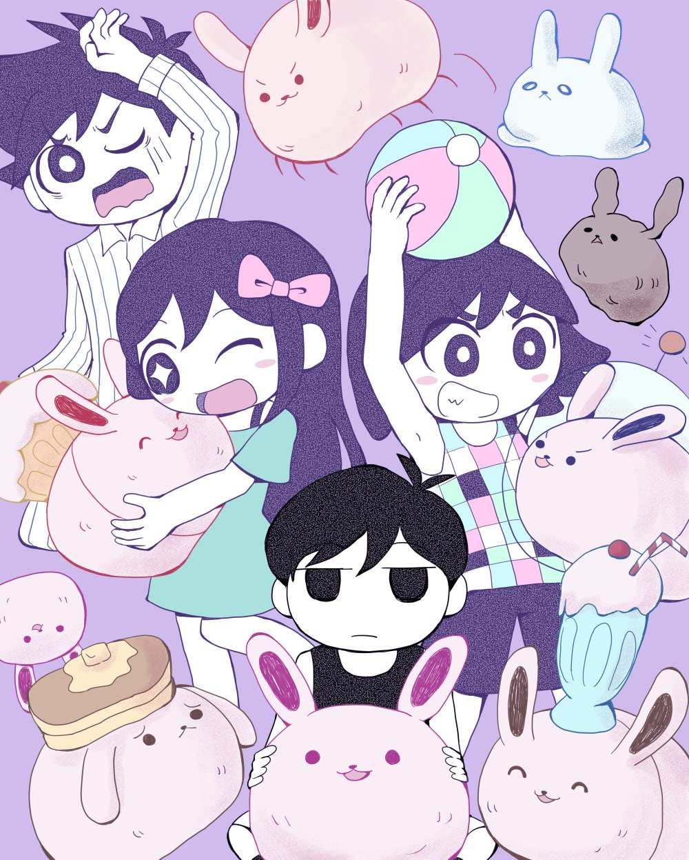 ⑦＊オバケの森とデビルうさちゃん＊シーグラスアート