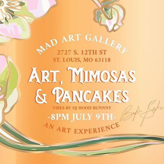 🎨Art 
🥞Pancakes 
🥂Mimosas
🖼Local vendors 
🎶Live music 

This Saturday is sure to be an evening to remember at Mad Art Gallery!  Get your tickets now to the 7th Annual Art, Mimosas, and Pancakes experience.  eventbrite.com/e/art-mimosas-…