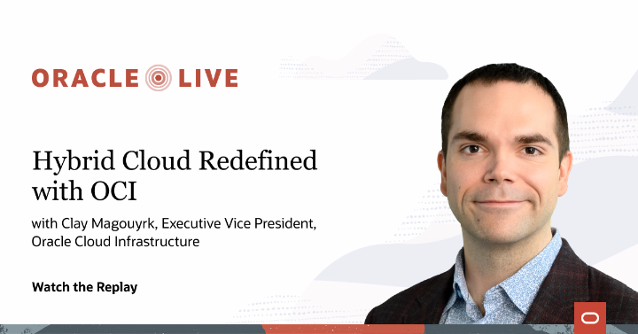 DeWinGuy's tweet photo. Hear @Oracle EVP of Cloud Infrastructure Clay Magouyrk discuss the latest updates to Oracle's distributed cloud solutions. https://t.co/Kw2ZJuSsvp #OracleLive https://t.co/8QYjTHTE4X