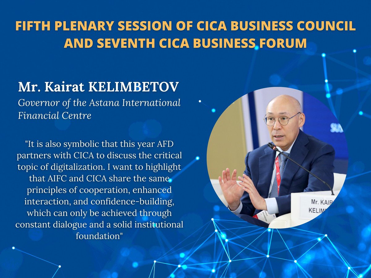 CicaSecretariat's tweet photo. Fifth plenary session of CICA Business Council and Seventh CICA Business Forum.
DAY 1. HIGHLIGHTS.
#CICA_BC #CICA_BF https://t.co/liPXycOa2L