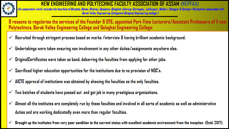 nepfaa's tweet image. #regularize #founderfaculties #facultiesappointedbydte #11newpolytechnics #BVEC #GEC
@cmofficeassam
@ranojpeguassam
@ngmahanta
@himantabiswa