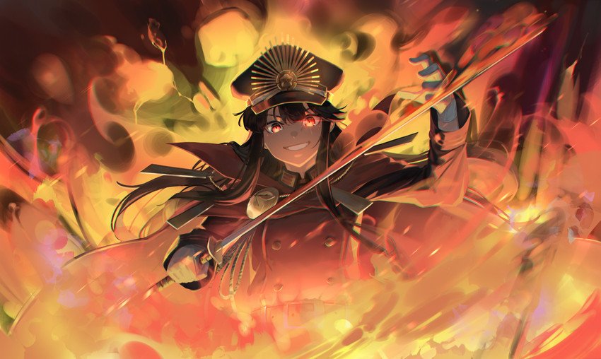 NobuDemon's tweet photo. Through the fire and flames #FGO #FateGrandOrder #FateGOUSA #FateGOU5A #Fate #Nobu https://t.co/EwIZxvLs2u