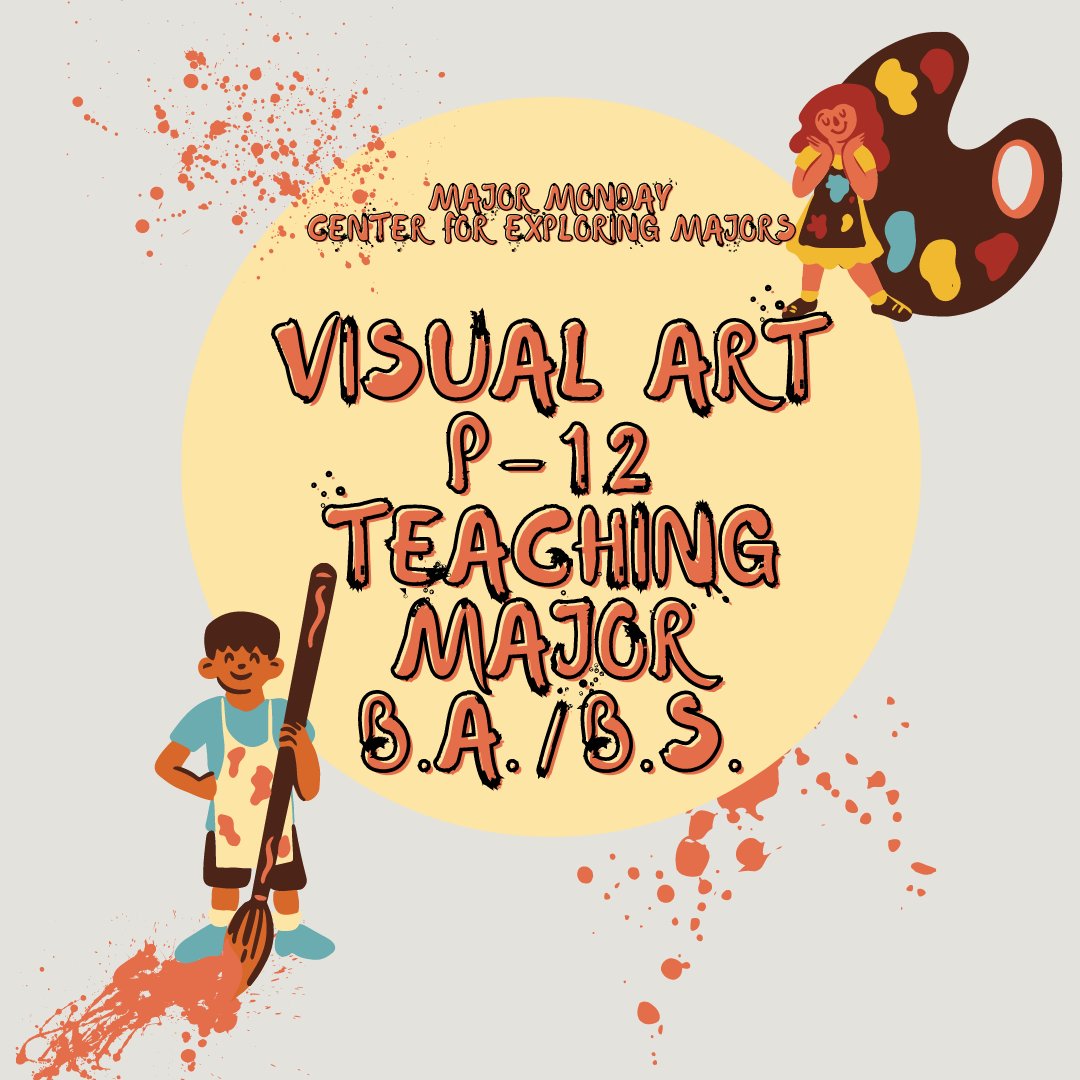 usi_cem's tweet photo. Happy #MajorMonday! Today we're learning about the Visual Art P-12 Teaching Major! Did you know that in the next 10 years (2020-2030) that Craft and Fine Artist jobs are expected to grow by 14%? That's faster than average per the Bureau of Labor Statistics! https://t.co/jk8r2ZkoUG